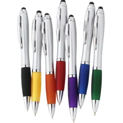 Curvy Stylus Twist Pen - Silver
