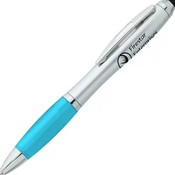 Curvy Stylus Twist Pen - Silver - 24 hr
