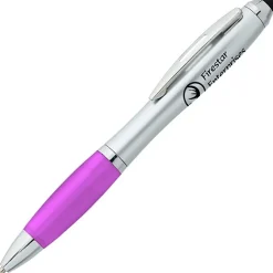 Curvy Stylus Twist Pen - Silver - 24 hr