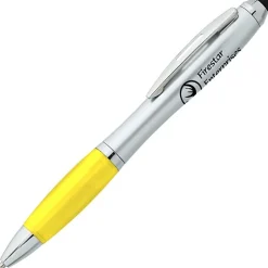 Curvy Stylus Twist Pen - Silver - 24 hr