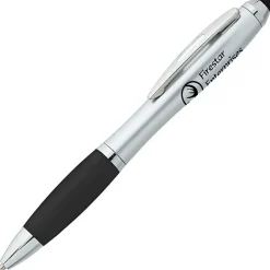 Curvy Stylus Twist Pen - Silver - 24 hr