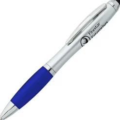 Curvy Stylus Twist Pen - Silver - 24 hr