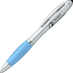 Curvy Stylus Twist Pen - Silver - 24 hr