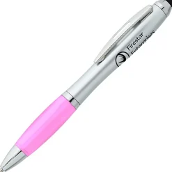 Curvy Stylus Twist Pen - Silver - 24 hr
