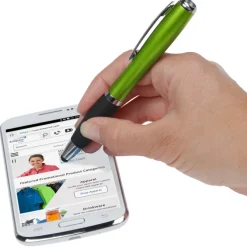 Curvy Stylus Twist Pen with Flashlight