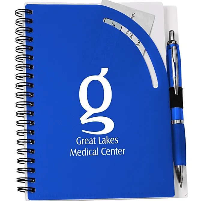 Curvy Top Notebook with Pen