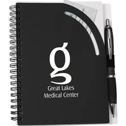 Curvy Top Notebook with Pen