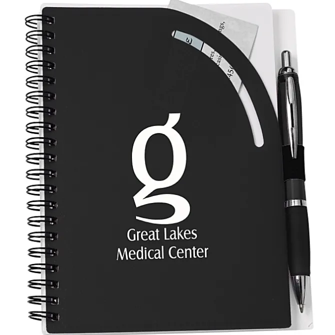 Curvy Top Notebook with Pen