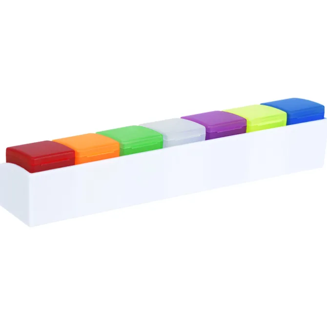 7-Day Pill Box with Removable Compartments - 24 hr