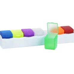 7-Day Pill Box with Removable Compartments - 24 hr