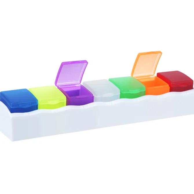 7-Day Pill Box with Removable Compartments - 24 hr