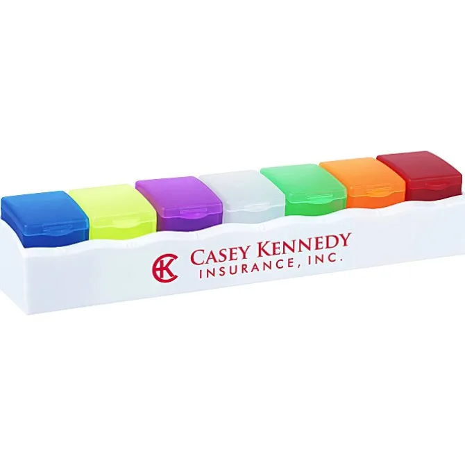 7-Day Pill Box with Removable Compartments - 24 hr