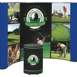 Deluxe Curved Floor Display - 10 feet - Mural Center