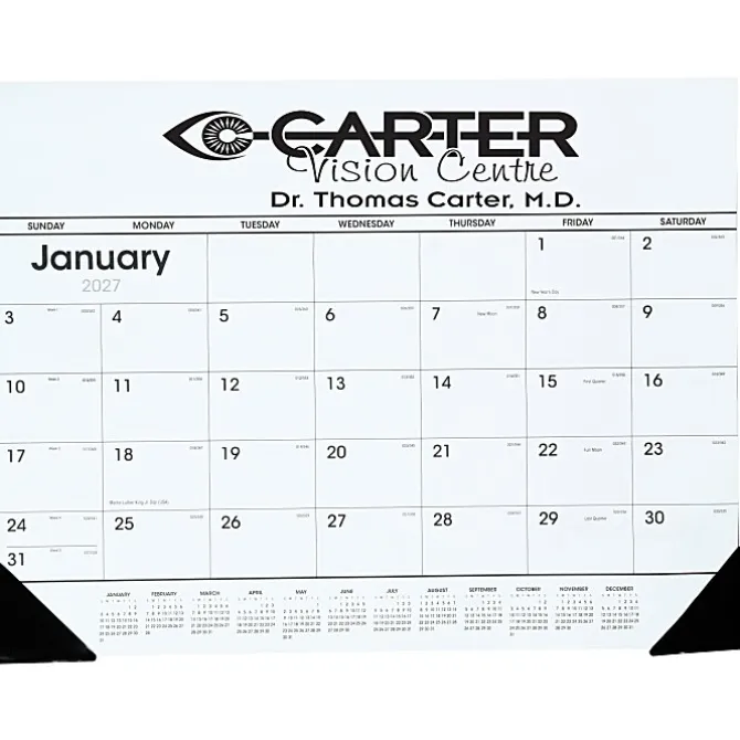 Desk Pad Calendar with Vinyl Corners