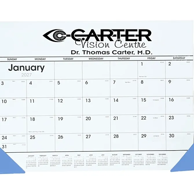 Desk Pad Calendar with Vinyl Corners