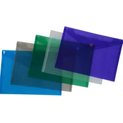 Document Envelope with Snap Closure - Translucent - 7 inches x 9-3/4 inches