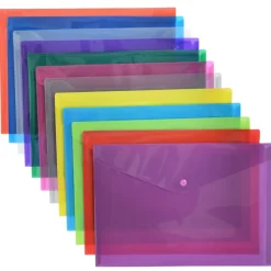Document Envelope with Snap Closure - 9-1/4 inches x 13 inches - Translucent
