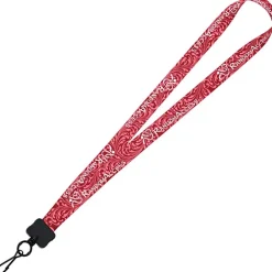 Dye-Sub Lanyard - 3/4 inches - 32 inches - Metal Swivel Snap Hook - Damask - 24 hr