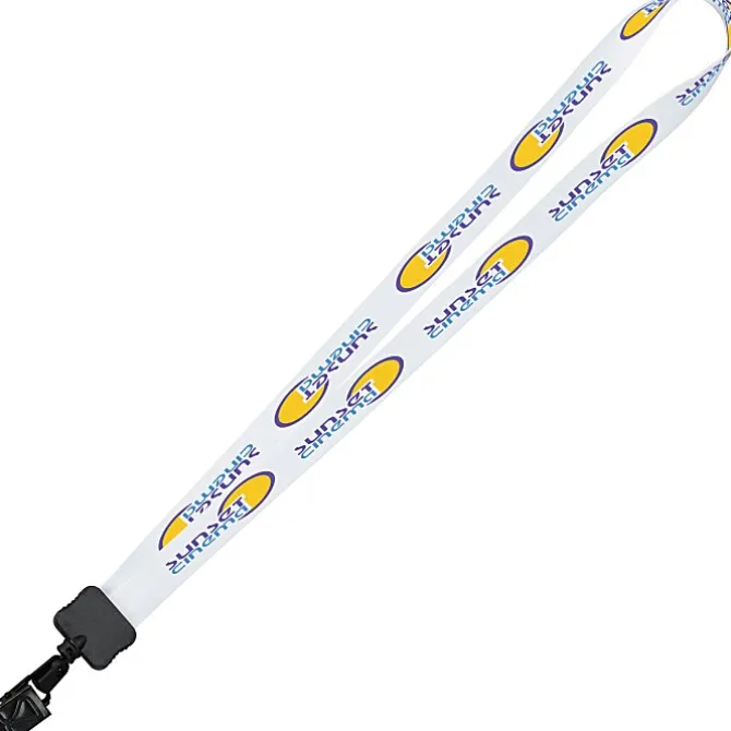 Dye-Sub Lanyard - 3/4 inches - 32 inches - Large Metal Bulldog Clip - 24 hr