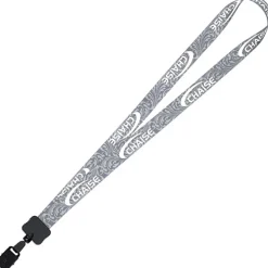 Dye-Sub Lanyard - 3/4 inches - 32 inches - Large Metal Bulldog Clip - Damask