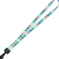 Dye-Sub Lanyard - 3/4 inches - 34 inches - Large - Metal Bulldog Clip