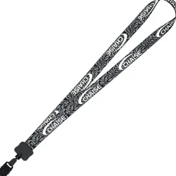 Dye-Sub Lanyard - 3/4 inches - 32 inches - Large Metal Bulldog Clip - Damask - 24 hr