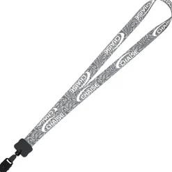 Dye-Sub Lanyard - 3/4 inches - 32 inches - Large Metal Bulldog Clip - Damask - 24 hr