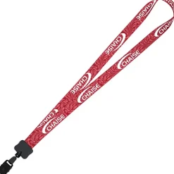 Dye-Sub Lanyard - 3/4 inches - 32 inches - Large Metal Bulldog Clip - Damask - 24 hr