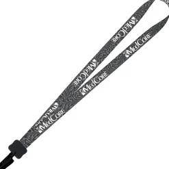 Dye-Sub Lanyard - 3/4 inches - 32 inches - Plastic Bulldog Clip - Damask