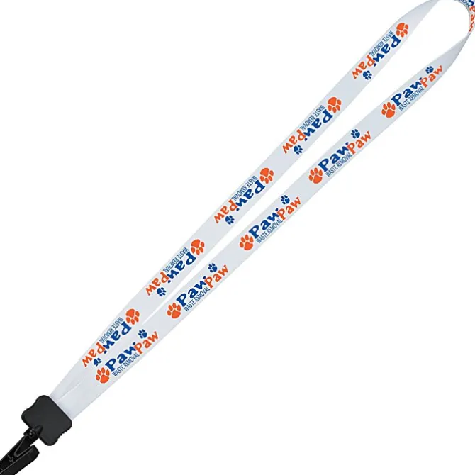 Dye-Sub Lanyard - 3/4 inches - 36 inches - Plastic Bulldog Clip