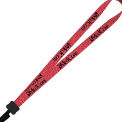 Dye-Sub Lanyard - 3/4 inches - 32 inches - Plastic Bulldog Clip - Damask - 24 hr