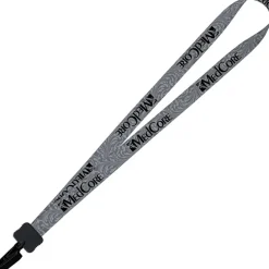 Dye-Sub Lanyard - 3/4 inches - 32 inches - Plastic Bulldog Clip - Damask - 24 hr