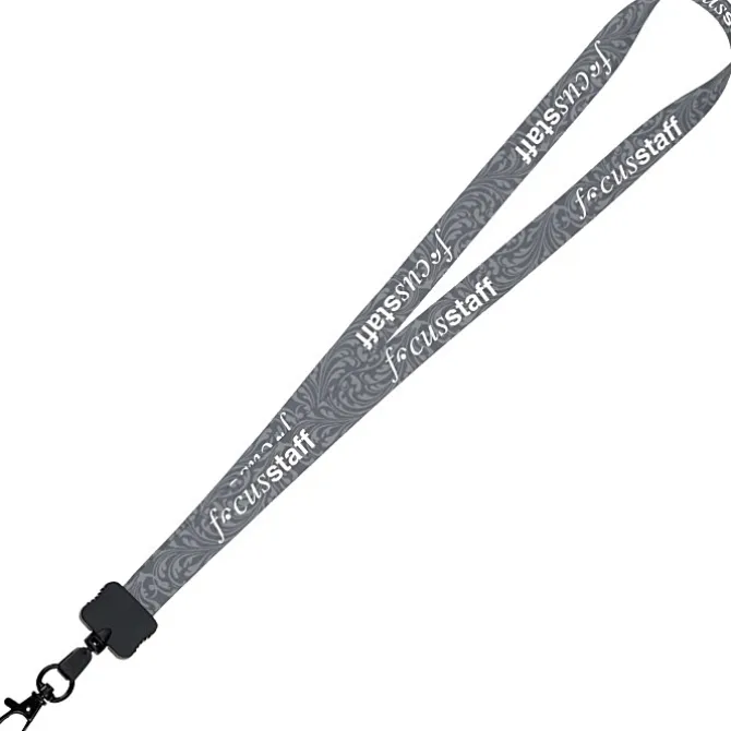 Dye-Sub Lanyard - 3/4 inches - 32 inches - Metal Lobster Claw - Damask