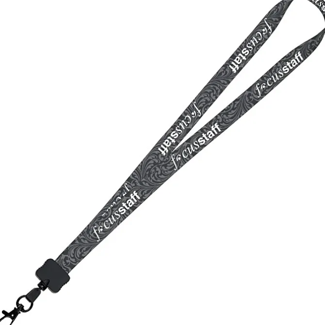 Dye-Sub Lanyard - 3/4 inches - 32 inches - Metal Lobster Claw - Damask