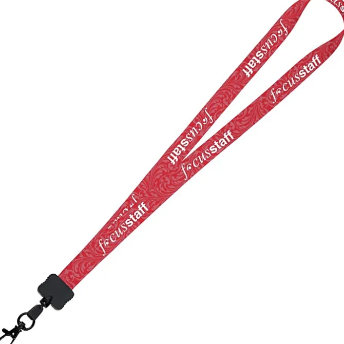 Dye-Sub Lanyard - 3/4 inches - 32 inches - Metal Lobster Claw - Damask