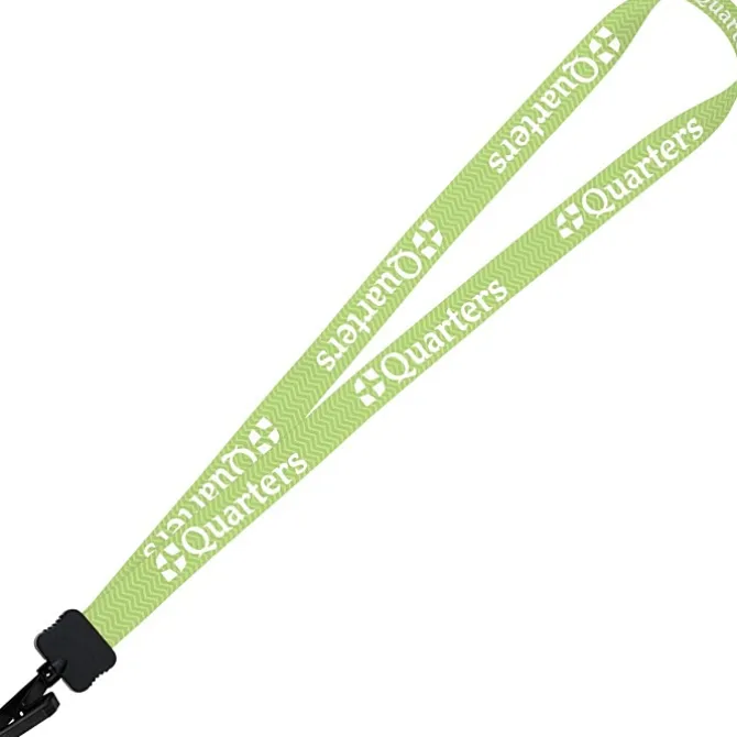 Dye-Sub Lanyard - 3/4 inches - 32 inches - Plastic Bulldog Clip - Chevron