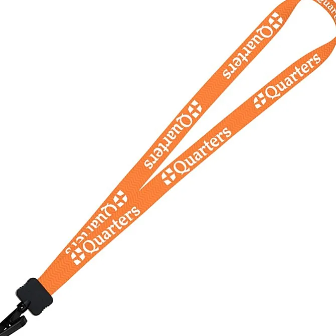 Dye-Sub Lanyard - 3/4 inches - 32 inches - Plastic Bulldog Clip - Chevron