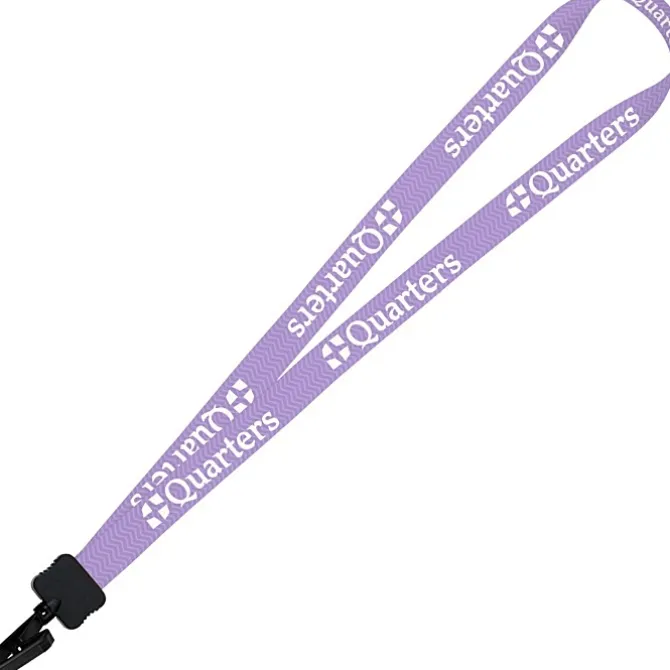 Dye-Sub Lanyard - 3/4 inches - 32 inches - Plastic Bulldog Clip - Chevron