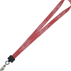 Dye-Sub Lanyard - 3/4 inches - 32 inches - Snap with Metal Bulldog Clip - Damask