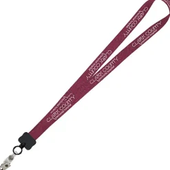 Dye-Sub Lanyard - 3/4 inches - 32 inches - Snap with Metal Bulldog Clip - Damask