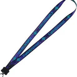 Dye-Sub Lanyard - 3/4 inches - 32 inches - Plastic O-Ring - Galaxy