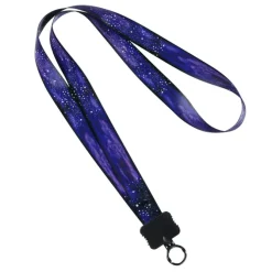 Dye-Sub Lanyard - 3/4 inches - 32 inches - Plastic O-Ring - Galaxy