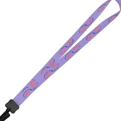 Dye-Sub Lanyard - 3/4 inches - 32 inches - Plastic Bulldog Clip - 24 hr