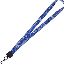 Dye-Sub Lanyard - 3/4 inches - 32 inches - Metal Swivel Snap Hook - Damask