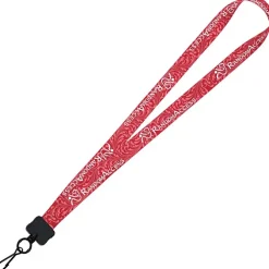 Dye-Sub Lanyard - 3/4 inches - 32 inches - Metal Swivel Snap Hook - Damask