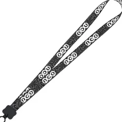 Dye-Sub Lanyard - 3/4 inches - 32 inches - Plastic O-Ring - Damask