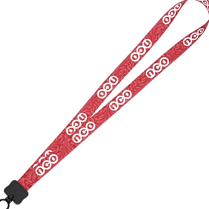 Dye-Sub Lanyard - 3/4 inches - 32 inches - Plastic O-Ring - Damask