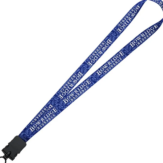 Dye-Sub Lanyard - 3/4 inches - 32 inches - Snap Buckle Release - Damask