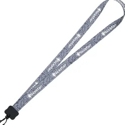 Dye-Sub Lanyard - 3/4 inches - 32 inches - Plastic Swivel Snap Hook - Damask - 24 hr