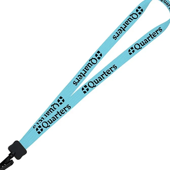 Dye-Sub Lanyard - 3/4 inches - 32 inches - Plastic Bulldog Clip - Chevron - 24 hr